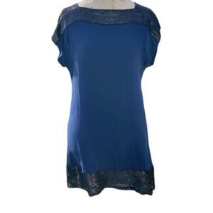FRENCH CONNECTION Mini Royal Blue Beaded Dress US 6